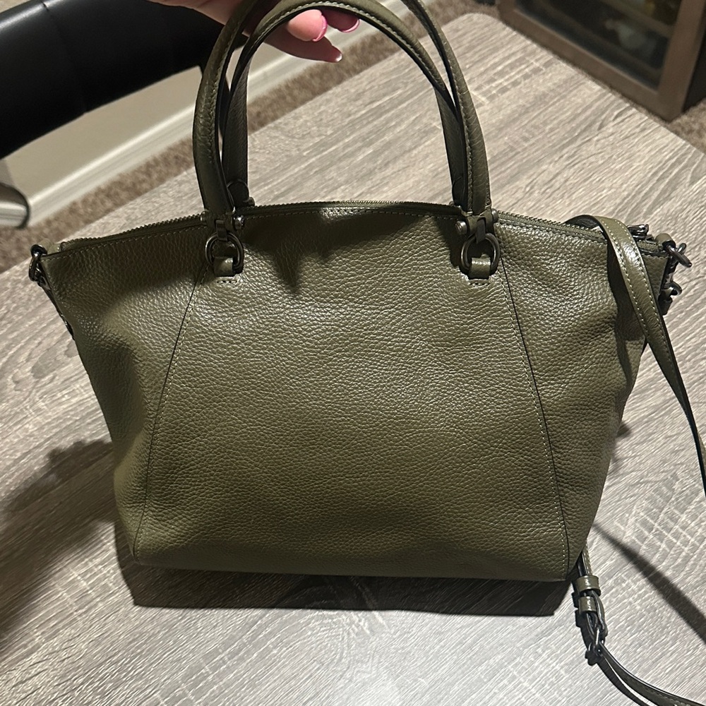 Coach Prairie Military Green Leather Satchel - Picture 2 of 6